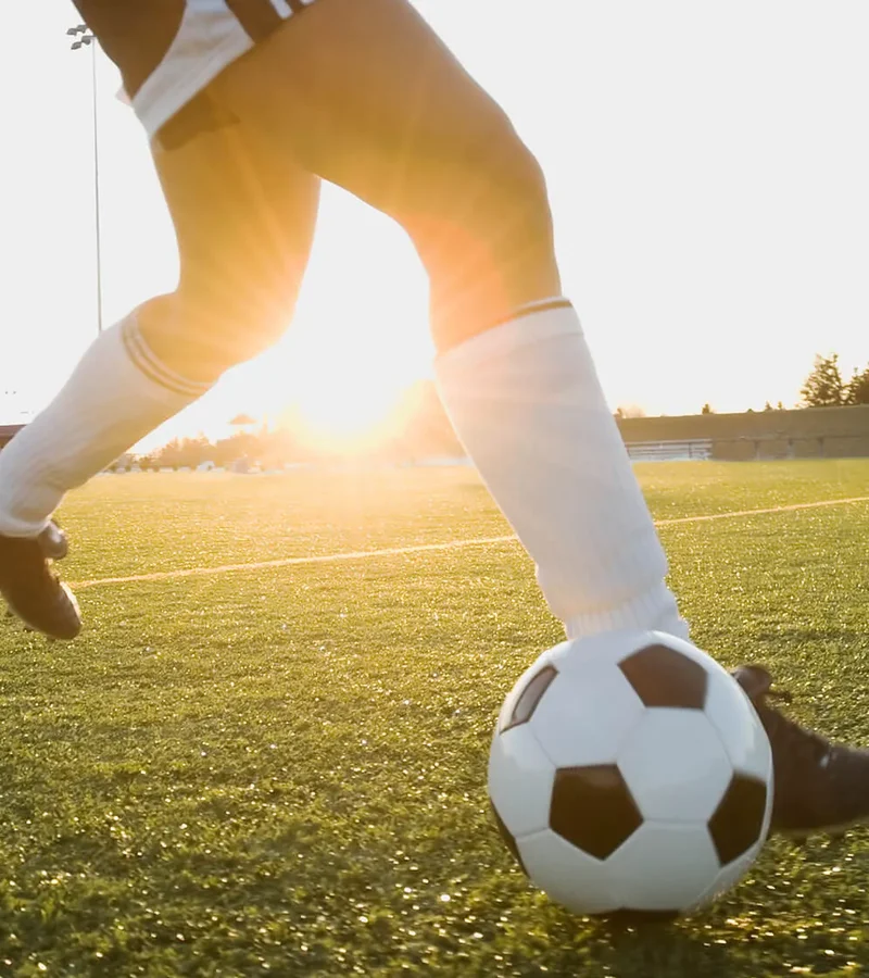 Athlete performing return-to-sport agility testing