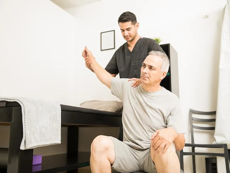 Doctor of Physical Therapy administering tPRF therapy for chronic pain